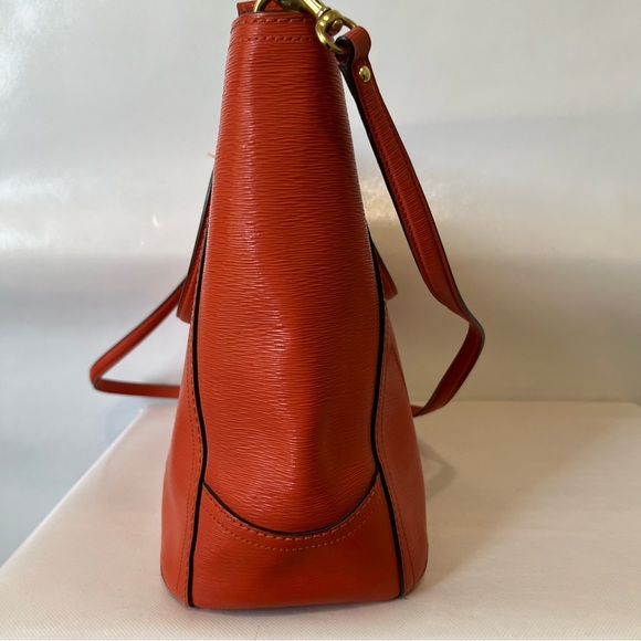 Coach Blair Poppy Texture Orange Tote Bag 25042 - Picture 4 of 13